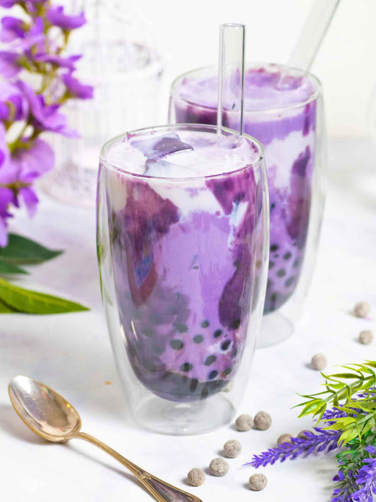 Boba de leche de ube